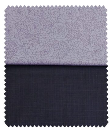 Combo of Raymond Dark Purple Self Design Trouser Fabric With Fabio Rossini Light Purple 100% Cotton Jacquard Shirt Fabric (Unstitched)