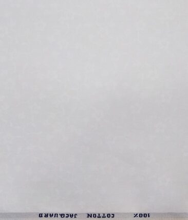 Raymond White 100% Egyptian Giza Cotton Self Floral Jacquard Shirting Fabric