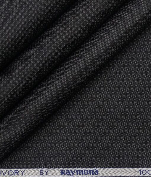 Raymond Black 100% Egyptian Giza Cotton Grey Jacquard Structure Shirting Fabric