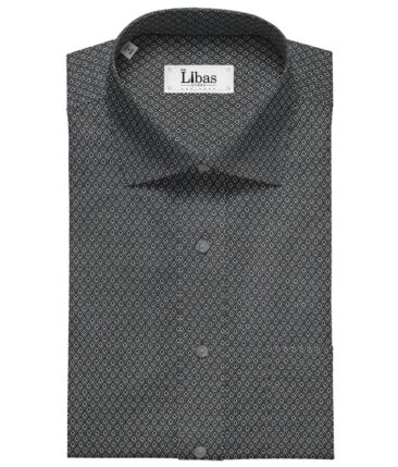 Raymond Dark Grey 100% Egyptian Giza Cotton Jacquard Weave Shirting Fabric