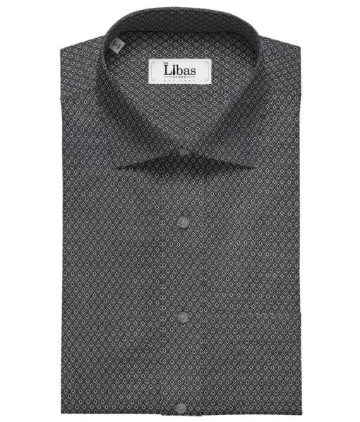 Raymond Dark Grey 100% Egyptian Giza Cotton Jacquard Weave Shirting Fabric