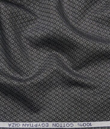 Raymond Dark Grey 100% Egyptian Giza Cotton Jacquard Weave Shirting Fabric