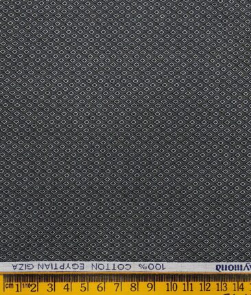 Raymond Dark Grey 100% Egyptian Giza Cotton Jacquard Weave Shirting Fabric