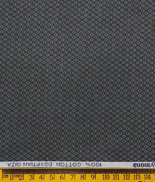 Raymond Dark Grey 100% Egyptian Giza Cotton Jacquard Weave Shirting Fabric