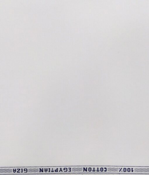 Raymond White 100% Egyptian Giza Cotton Solid Shirting Fabric