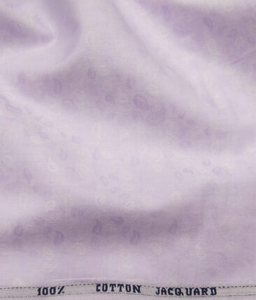 Raymond Light Purple 100% Egyptian Giza Cotton Floral Jacquard Shirting Fabric