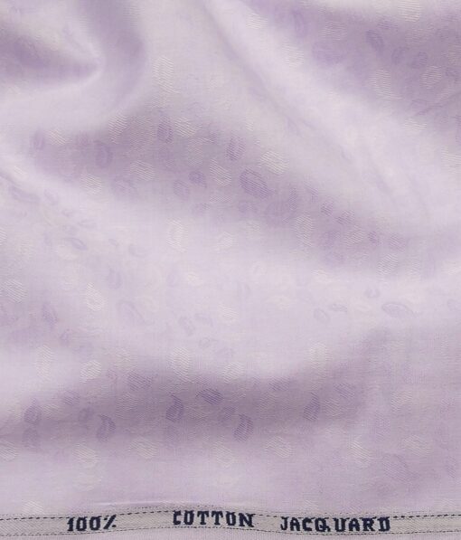 Raymond Light Purple 100% Egyptian Giza Cotton Floral Jacquard Shirting Fabric