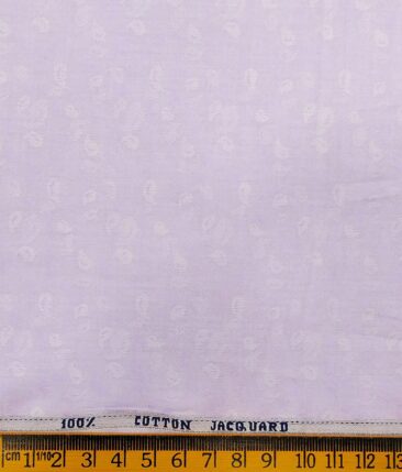 Raymond Light Purple 100% Egyptian Giza Cotton Floral Jacquard Shirting Fabric