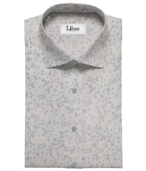 Raymond Light Grey 100% Egyptian Giza Cotton Jacquard Shirting Fabric
