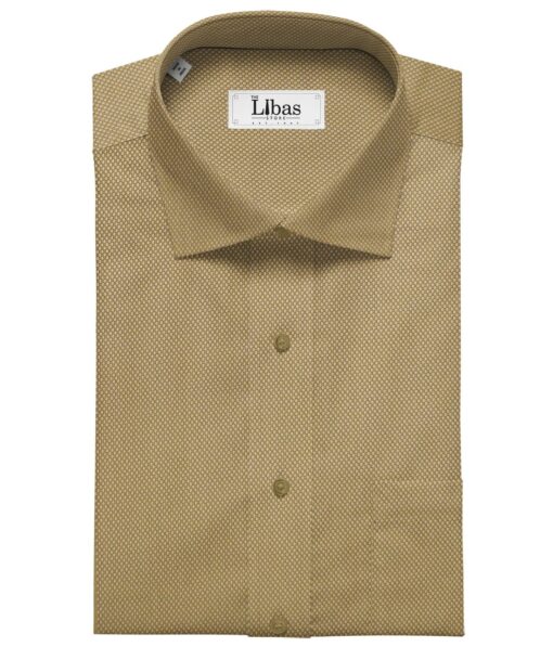 Soktas Gold 100% Giza Cotton Royal Oxford Weave Shirt Fabric (1.60 M)