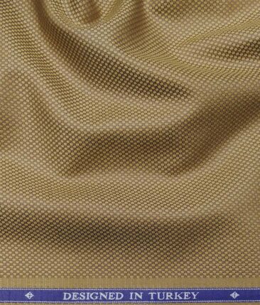 Soktas Gold 100% Giza Cotton Royal Oxford Weave Shirt Fabric (1.60 M)