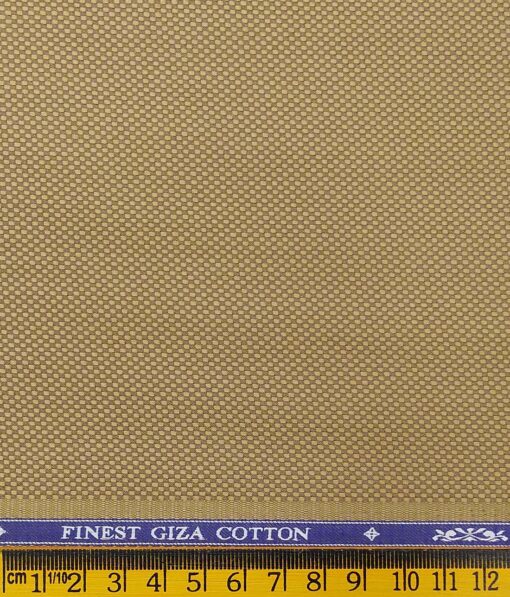Soktas Gold 100% Giza Cotton Royal Oxford Weave Shirt Fabric (1.60 M)