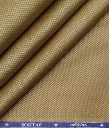 Soktas Gold 100% Giza Cotton Royal Oxford Weave Shirt Fabric (1.60 M)