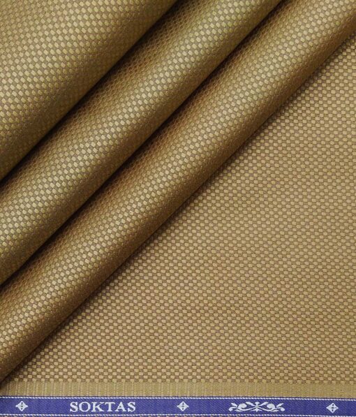 Soktas Gold 100% Giza Cotton Royal Oxford Weave Shirt Fabric (1.60 M)