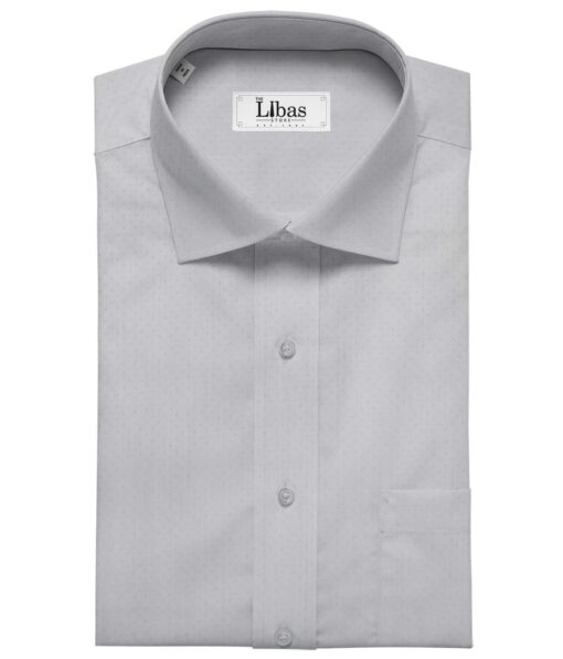Soktas Sky Blue 100% Giza Cotton Self Dobby Shirt Fabric (1.60 M)
