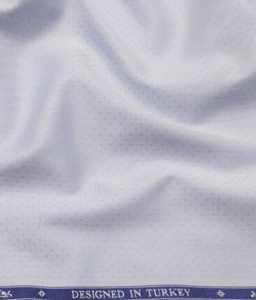 Soktas Sky Blue 100% Giza Cotton Self Dobby Shirt Fabric (1.60 M)