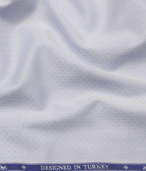 Soktas Sky Blue 100% Giza Cotton Self Dobby Shirt Fabric (1.60 M)