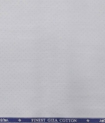 Soktas Sky Blue 100% Giza Cotton Self Dobby Shirt Fabric (1.60 M)