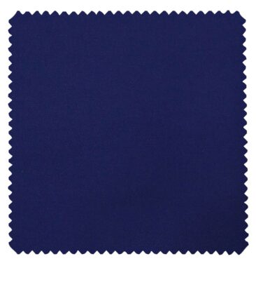Ankur by Arvind Men's Royal Blue Solid Cotton Lycra Stretchable Trouser/ Chinos Unstitched Fabric (1.35 Mtr)