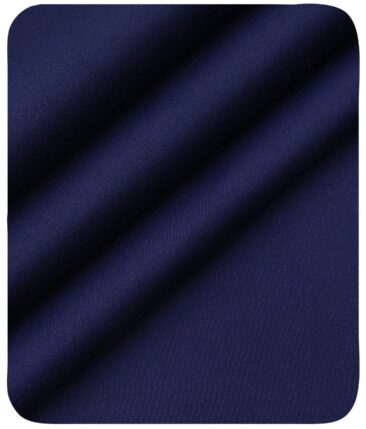 Ankur by Arvind Men's Royal Blue Solid Cotton Lycra Stretchable Trouser/ Chinos Unstitched Fabric (1.35 Mtr) - Image 5