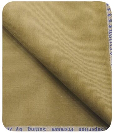 Arvind Men's Stretchable Unstitched Corduroy Trouser Fabric (Beige