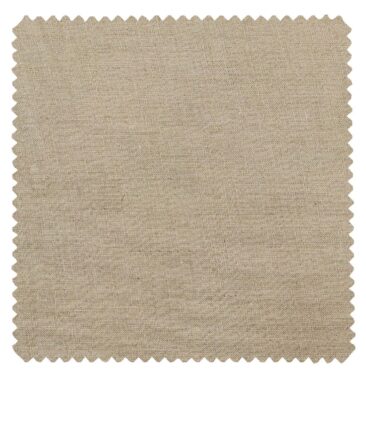 Burgoyne Men's Oat Beige 100% Irish Linen Unstitched Suiting Fabric (3 Meter)