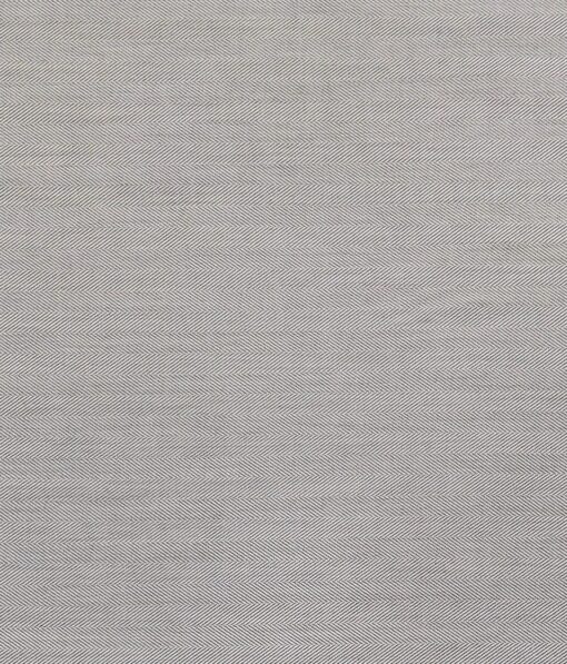 Cadini Italy Men's Light Grey 100% Cotton Herringbone Weave Shirt Fabric (1.60 M)