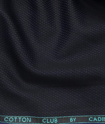 Cadini Italy by Siyaram's Men's Dark Royal Blue 100% Supima Cotton 2 Ply Unstitched Structured Trouser Fabric  (1.25 Meter)