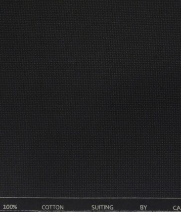 Cadini Italy by Siyaram's Men's 100% Cotton Unstitched Chino's Printed Trouser Fabric (Black