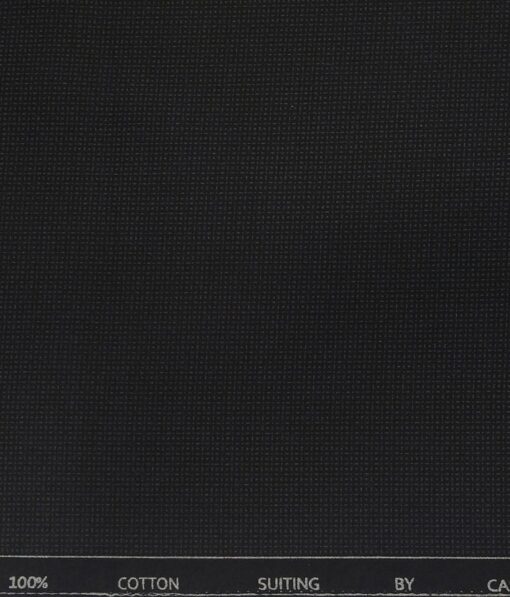 Cadini Italy by Siyaram's Men's 100% Cotton Unstitched Chino's Printed Trouser Fabric (Black