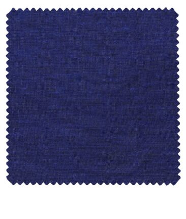 J.Hampstead Men's Dark Royal Blue 40 LEA 100% European Linen Solid Unstitched Suiting Fabric (3 Meter)