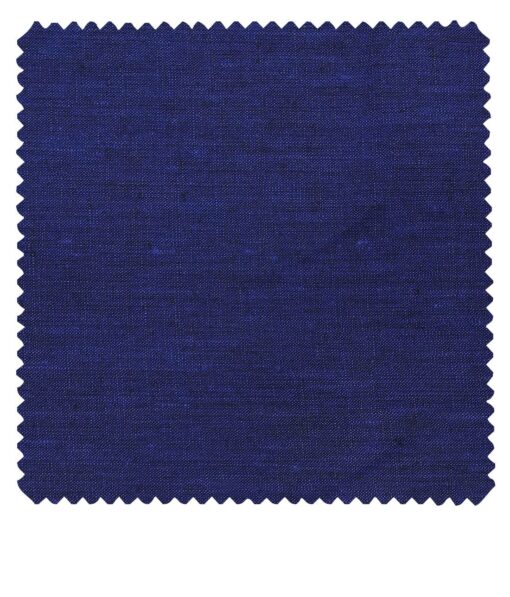 J.Hampstead Men's Dark Royal Blue 40 LEA 100% European Linen Solid Unstitched Suiting Fabric (3 Meter)