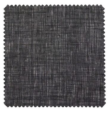 J.Hampstead Men's Blackish Grey 25 LEA 100% European Linen Strucutred Unstitched Suiting Fabric (3 Meter)