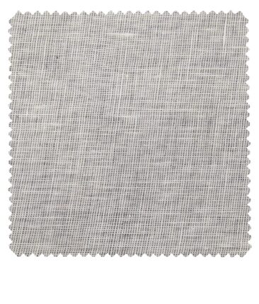 J.Hampstead Men's Light Grey 25 LEA 100% European Linen Strucutred Unstitched Suiting Fabric (3 Meter)
