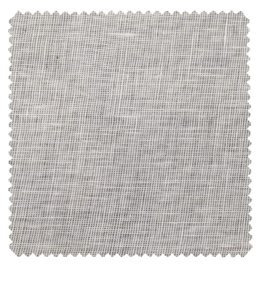 J.Hampstead Men's Light Grey 25 LEA 100% European Linen Strucutred Unstitched Suiting Fabric (3 Meter)