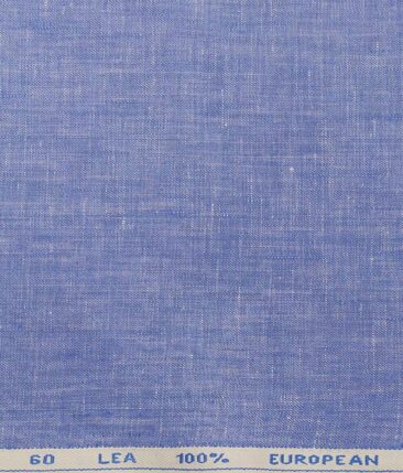 J.Hampstead Men's Light Blue 60 LEA 100% European Linen Self Unstitched Suiting Fabric (3 Meter)