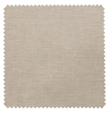 J.Hampstead Men's Tan Beige 60 LEA 100% European Linen Solid Unstitched Suiting Fabric (3 Meter)