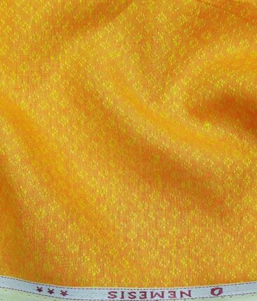 Nemesis Men's Bright Orange 100% Irish Linen Dobby Shirting Fabric (2.25 Meter)
