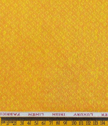 Nemesis Men's Bright Orange 100% Irish Linen Dobby Shirting Fabric (2.25 Meter)