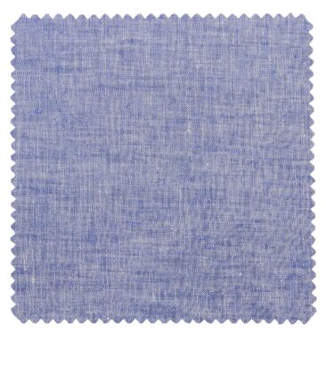 Raymond Men's Sky Blue 100% Pure Linen Self Unstitched Suiting Fabric (3 Meter)