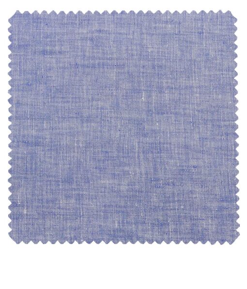 Raymond Men's Sky Blue 100% Pure Linen Self Unstitched Suiting Fabric (3 Meter)