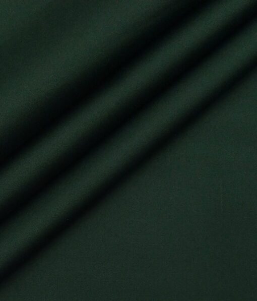 Saville & Young Men's Stretchable 98% Giza Cotton Unstitched Chino's Trouser Fabric (Pine Green