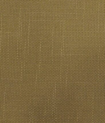 True Value Men's Peanut Brown 100% Cotton Jute Weave Trouser Fabric (Unstitched - 1.30 Mtr)