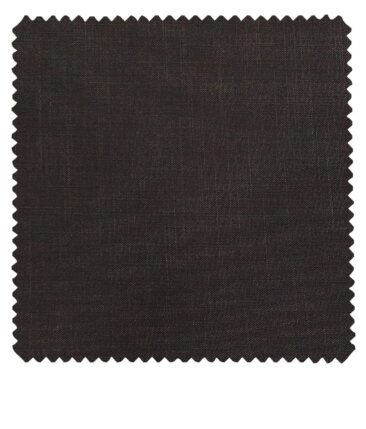 Raymond Dark Brown Polyester Viscose Self Design Unstitched Suiting Fabric - 3.75 Meter