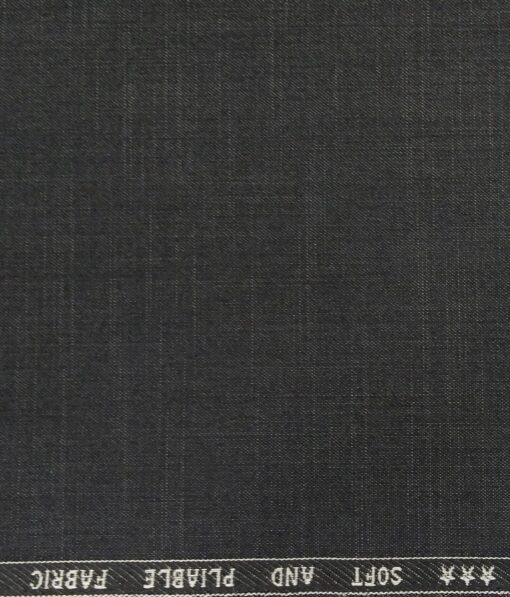 Raymond Dark Grey Polyester Viscose Self Design Unstitched Suiting Fabric - 3.75 Meter
