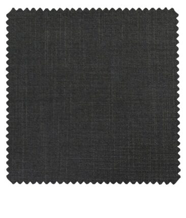 Raymond Dark Grey Polyester Viscose Self Design Unstitched Suiting Fabric - 3.75 Meter