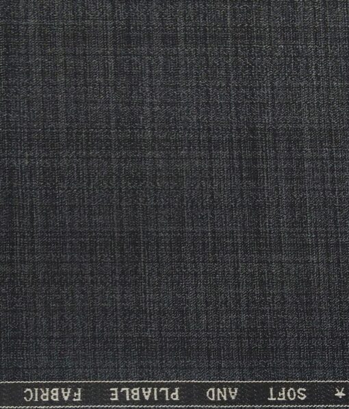 Raymond Pebble Grey Polyester Viscose Self Design Unstitched Suiting Fabric - 3.75 Meter