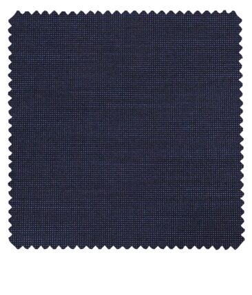Raymond Royal Blue Polyester Viscose Structured Unstitched Suiting Fabric - 3.75 Meter