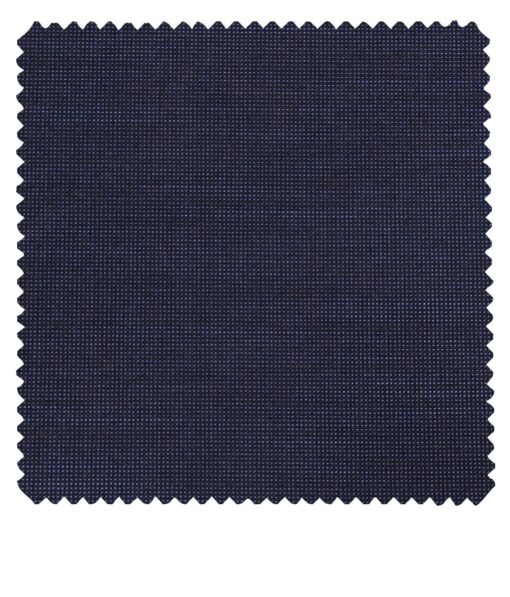 Raymond Royal Blue Polyester Viscose Structured Unstitched Suiting Fabric - 3.75 Meter