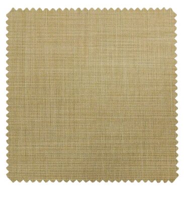 Raymond Sand Castle Beige Polyester Viscose Self Design Unstitched Suiting Fabric - 3.75 Meter